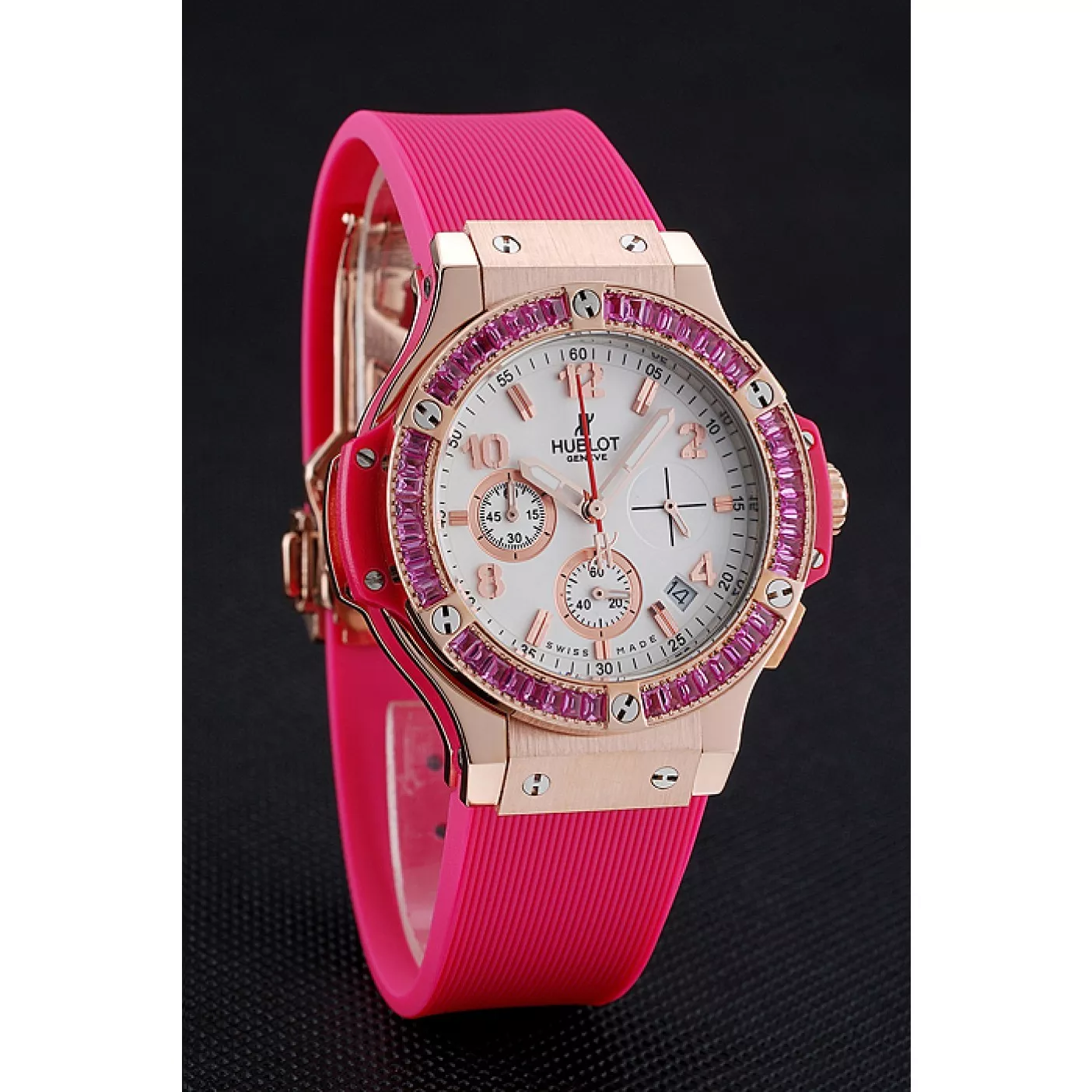 Affordable Hublot Big Bang Tutti Frutti Pink Strap Gold Dial 0116