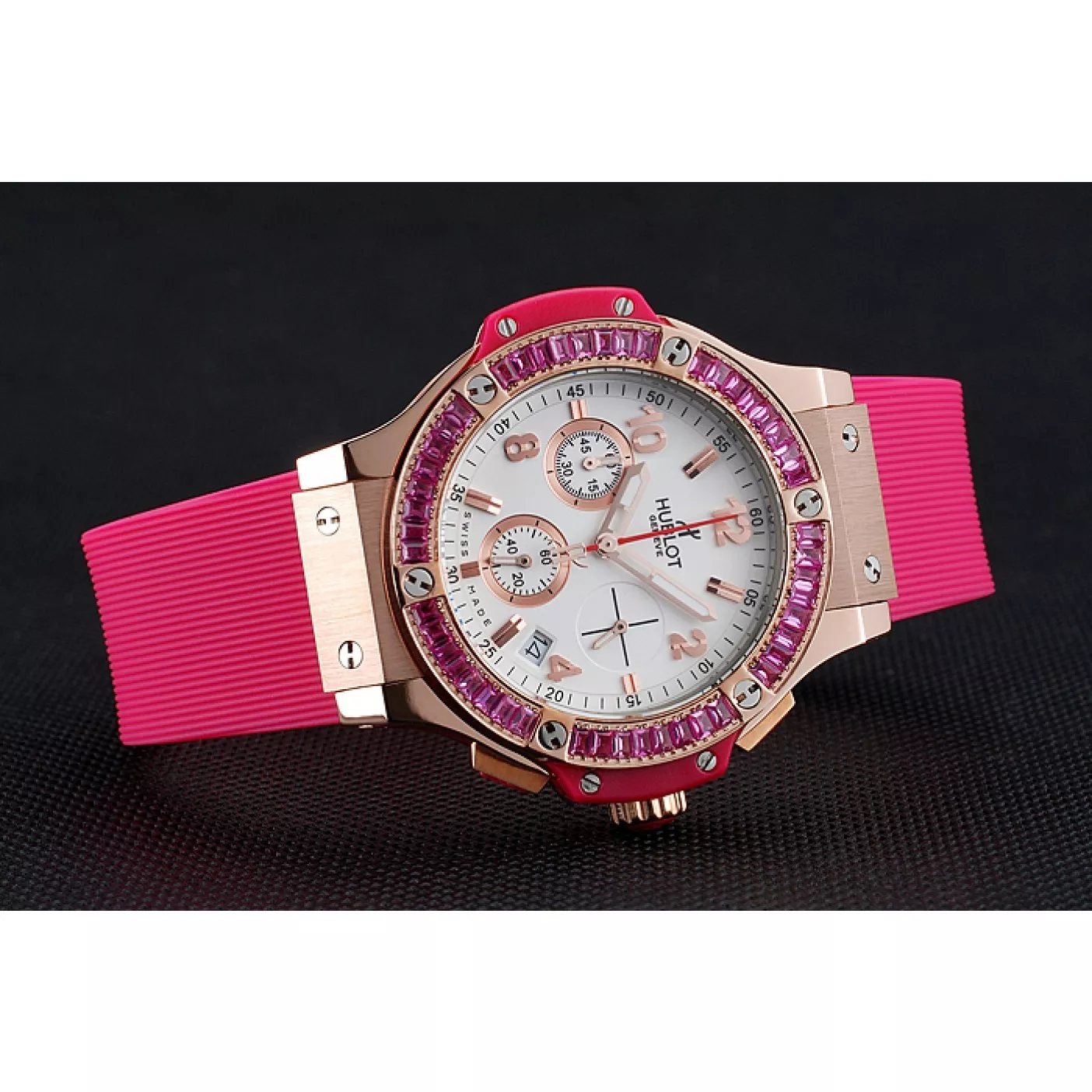 Affordable Hublot Big Bang Tutti Frutti Pink Strap Gold Dial 0116