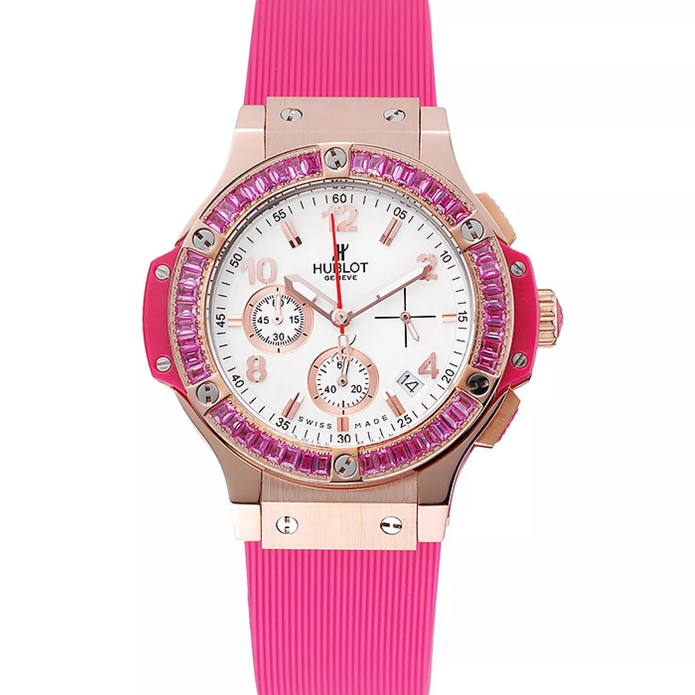 Hublot Big Bang Tutti Frutti Pink Strap Gold Dial 0116