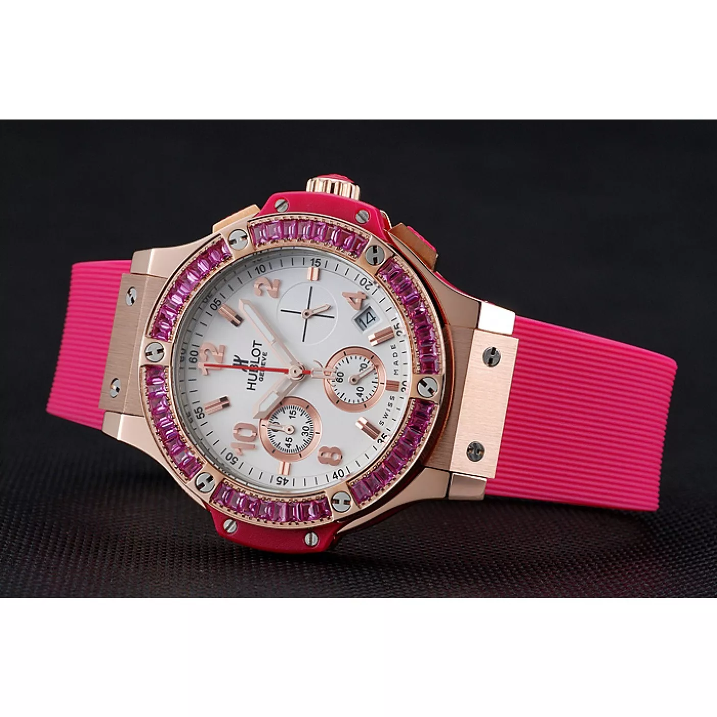 Affordable Hublot Big Bang Tutti Frutti Pink Strap Gold Dial 0116