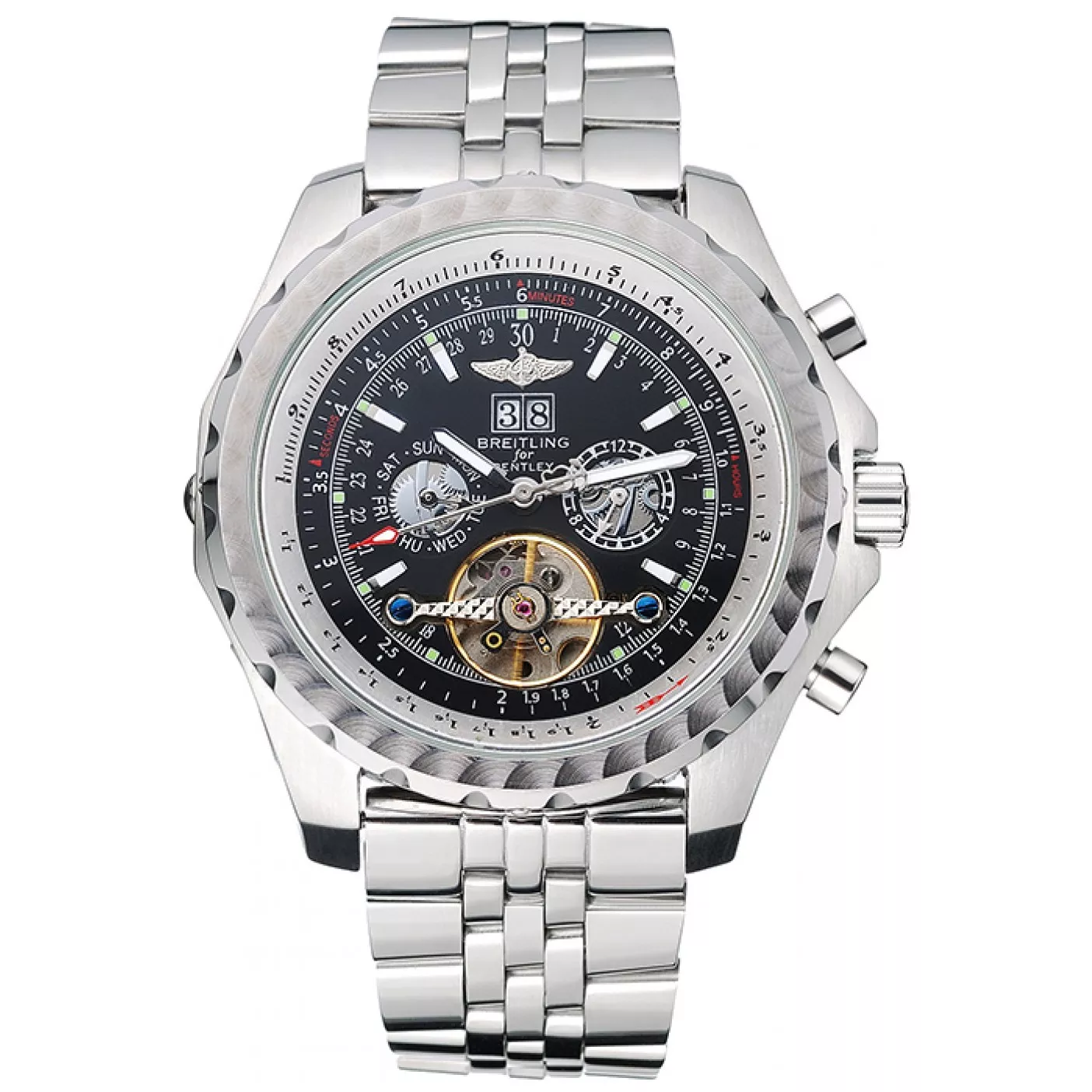 Breitling Bentley Mulliner Tourbillon Black Dial Stainless Steel Case And Bracelet 622731 0114