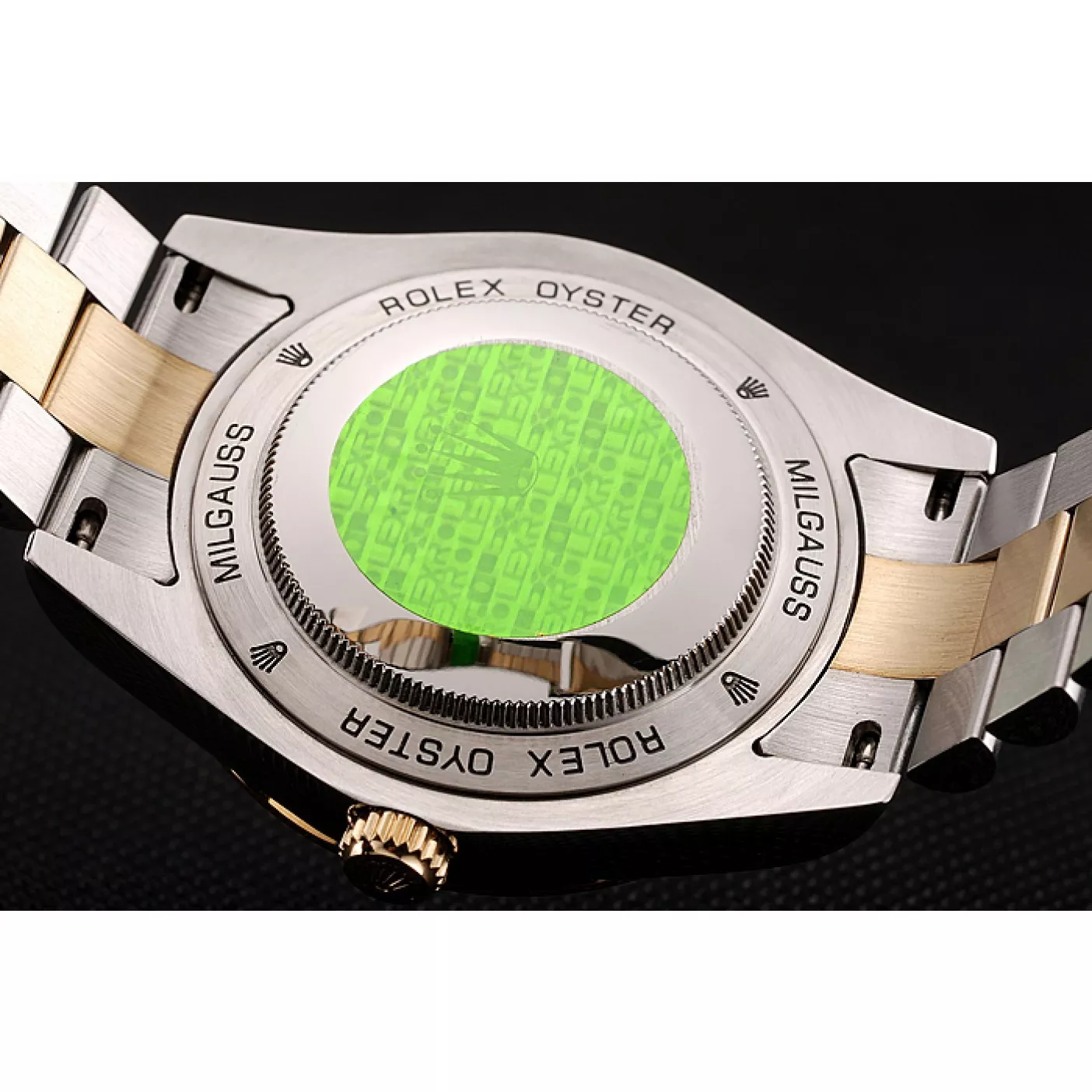 Rep Swiss Rolex Day-Date White Dial Gold Diamond Case Two Tone Stainless Steel Bracelet 1453972 0113