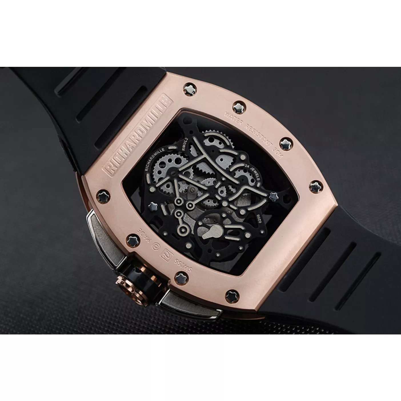 Affordable Richard Mille RM 61-01 Yohan Blake Limited Edition Gold Case Black Bracelet 1454203 0116