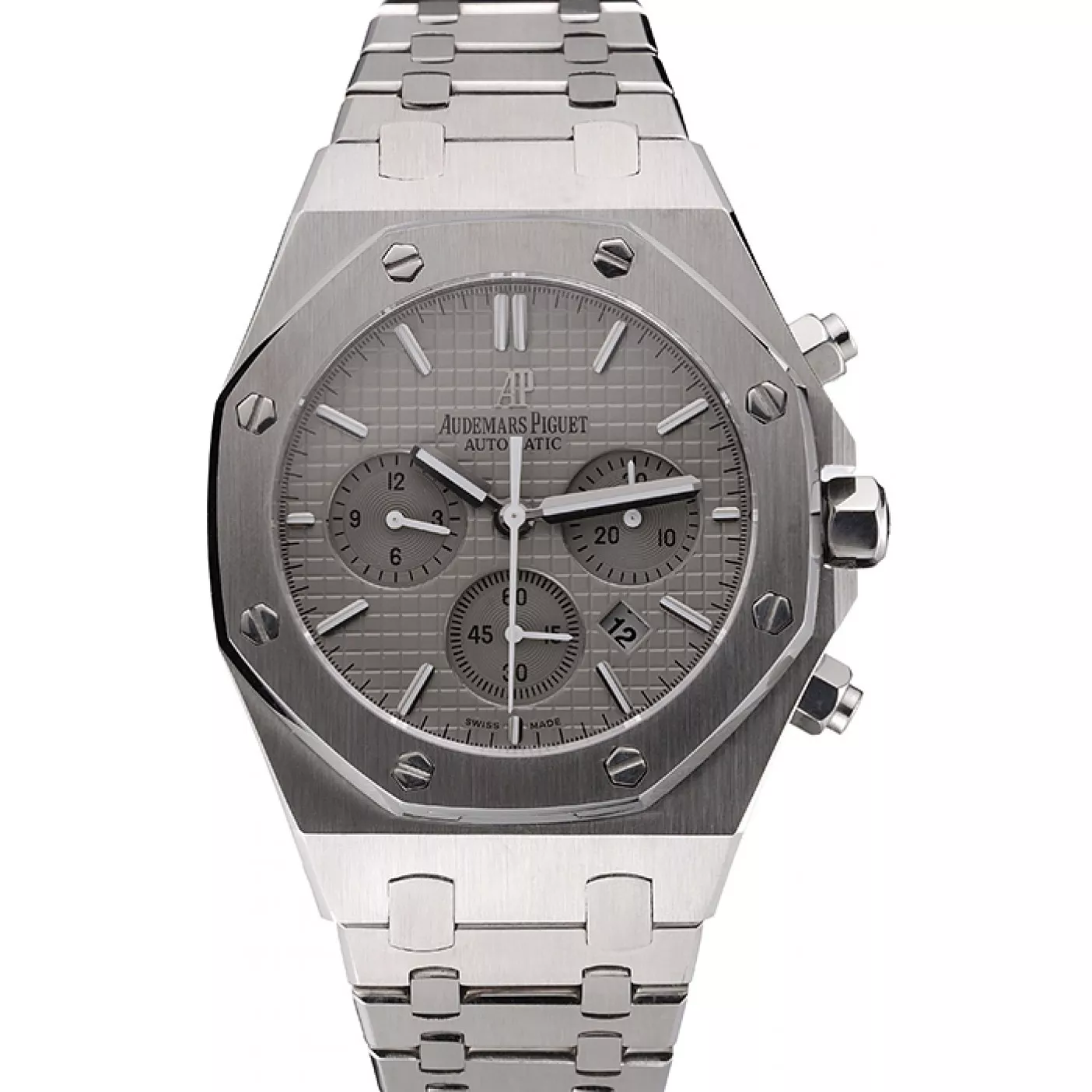 Swiss Audemars Piguet Royal Oak Chronograph Grey Dial Stainless Steel Case And Bracelet 622869 0112