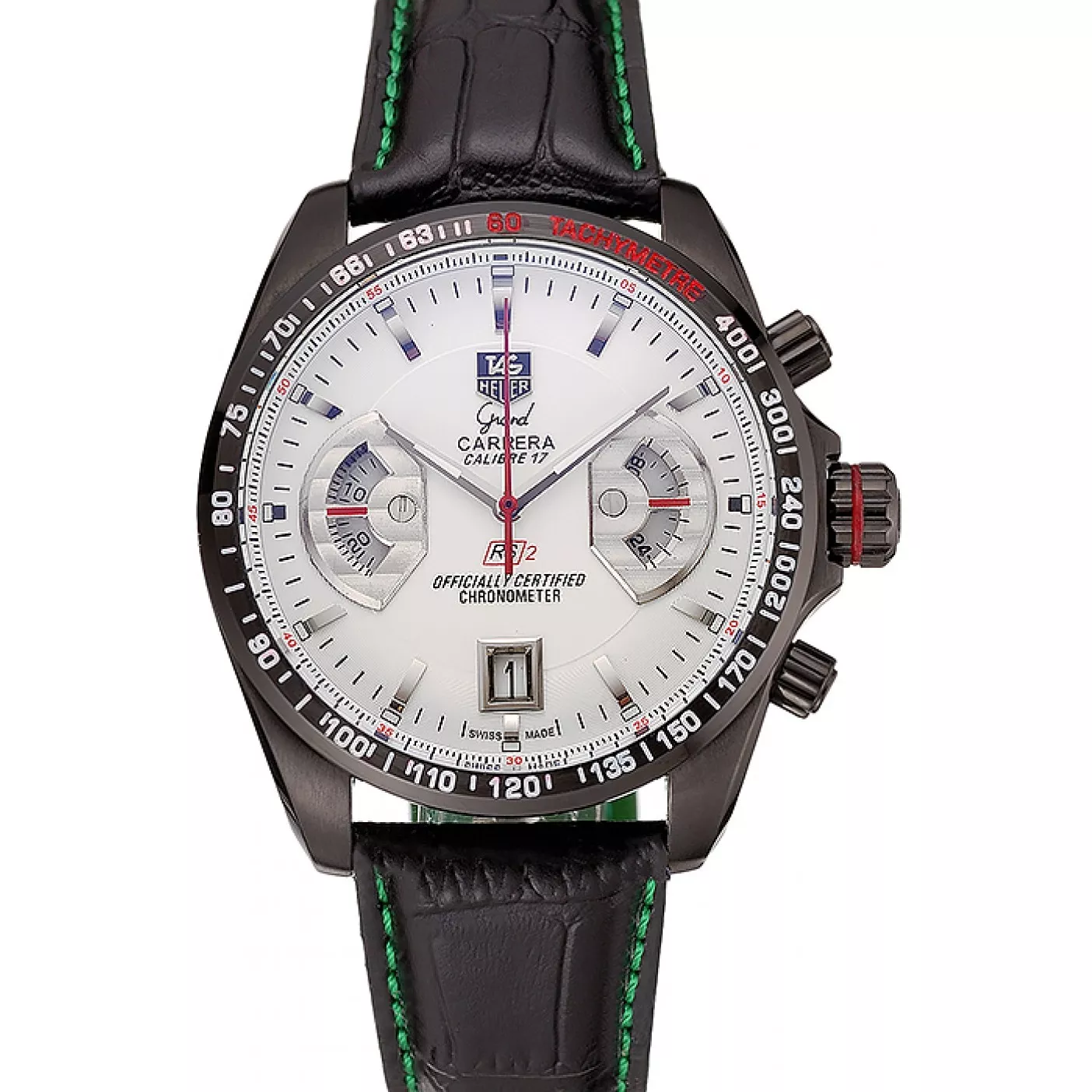 Tag Heuer Carrera Black Stainless Steel Case White Dial 98246 0112